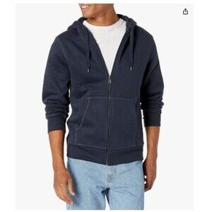 Amazon Essentials Men's Full-Zip Fleece Hoodie X-Large Navy NWT